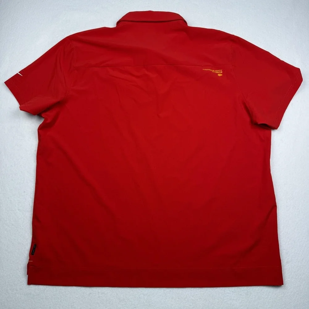 Kansas City Chiefs Polo Shirt Mens 3XL Red NFL Football Nike Dri Fit On‎ Field